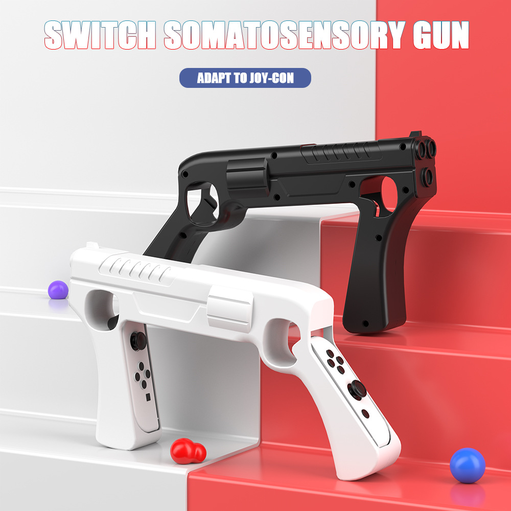 Retro Gaming Console Gun - ニンテンドースイッチ Ns OLED ジョイコン銃形状ハンドグリップセンスコントローラグリップゲームコントローラスタンドゲームアクセサリー