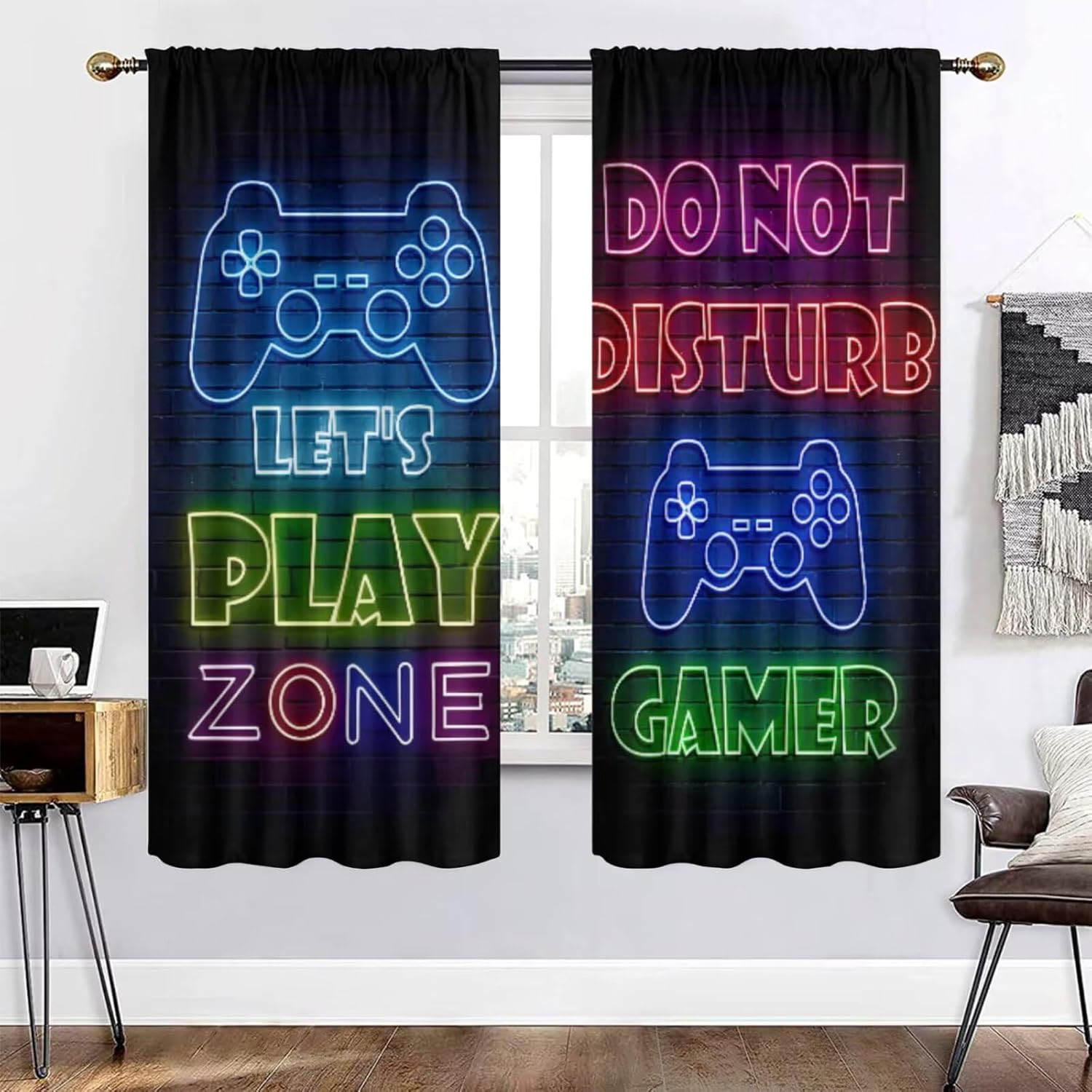 ゲーミングゲーマーカーテンカーテン遮光ウィンドウパネルルーム - Retro Gaming Zone のレビューと価格