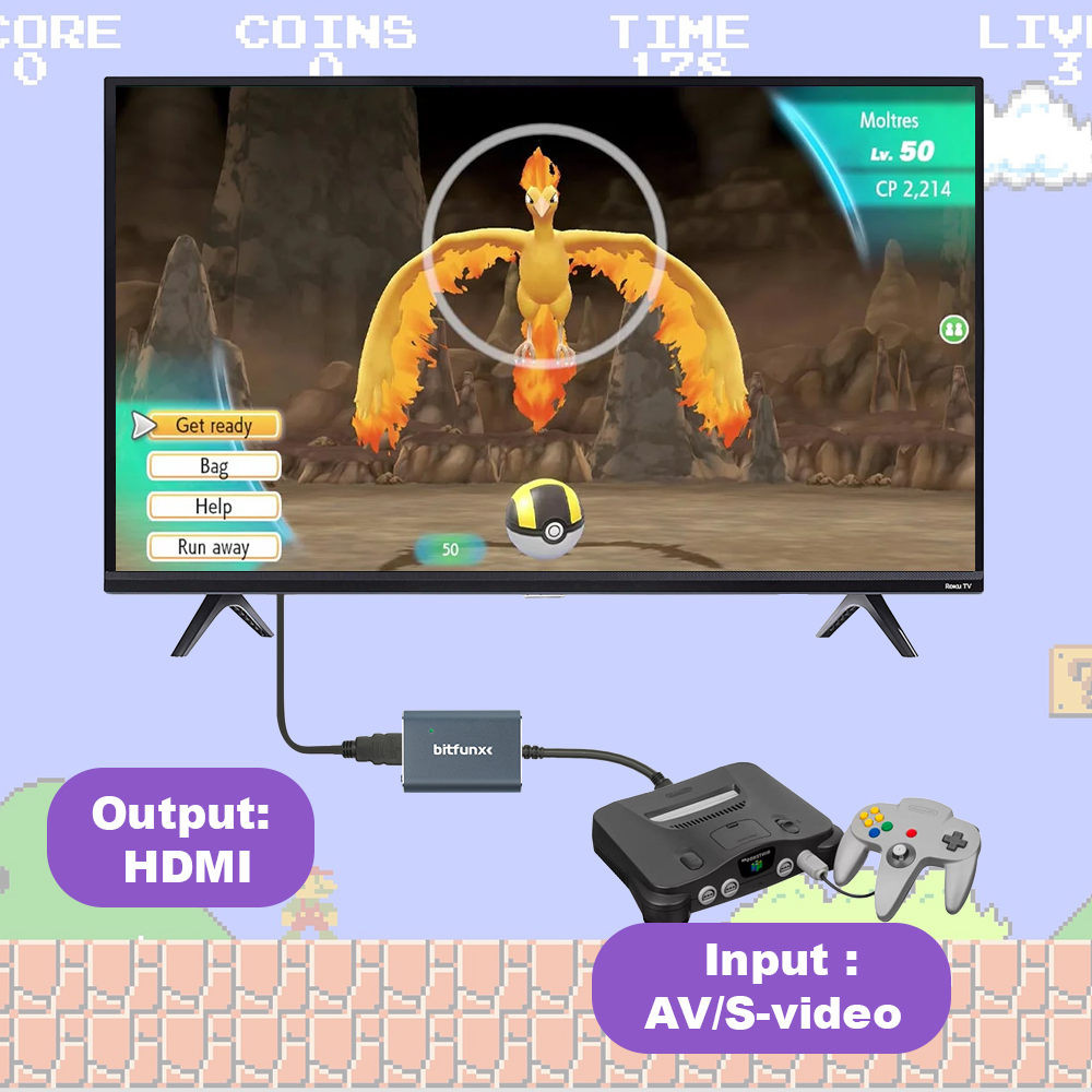 Bitfunx 720P Svideo/AV to HDMI - Retro Gaming Hub のレビューと価格