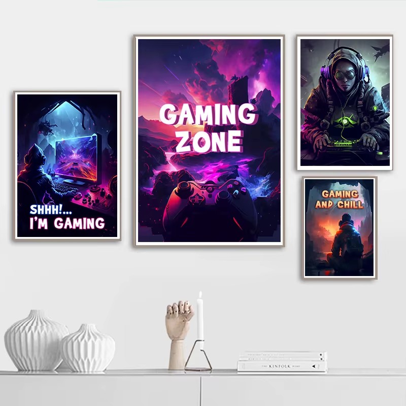 レトロなポップパンクゲーマーポスター,ゲームパッド,抽象的な - Retro Gaming Zone のレビューと価格