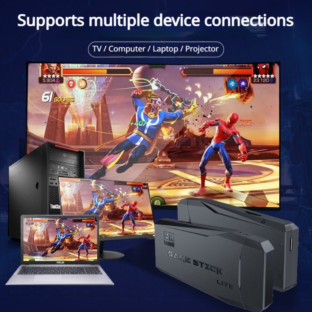ポータブル4Kレトロゲームスティックコンソール、ワイヤレスコ - Retro Gaming Hub のレビューと価格