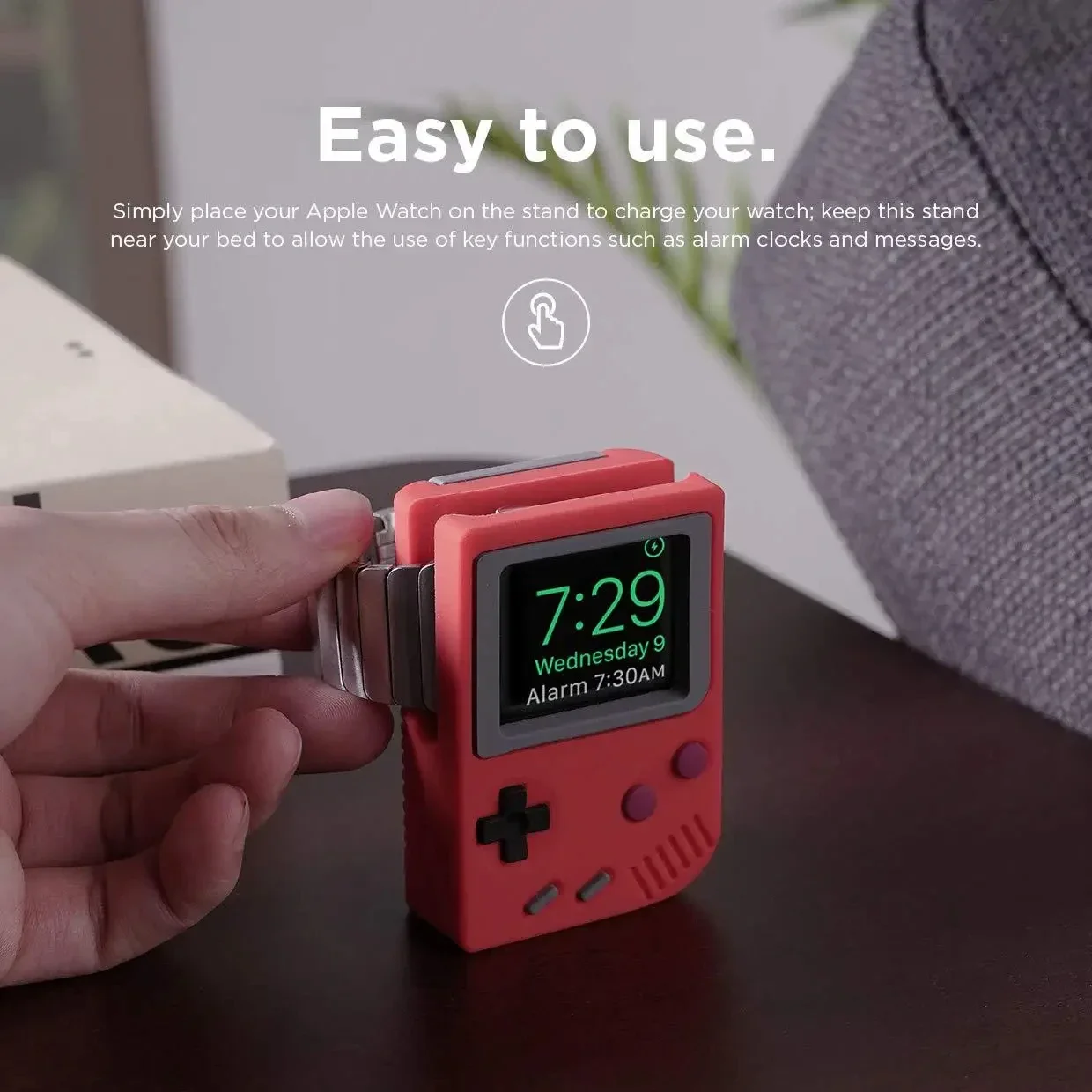 シリコン製iWatch充電スタンド Apple Watch  - Retro Gaming Hub のレビューと価格