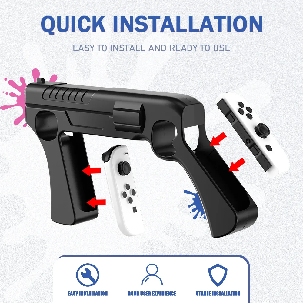 ニンテンドースイッチ Ns OLED ジョイコン銃形状ハンド - Retro Gaming Console Gun のレビューと価格