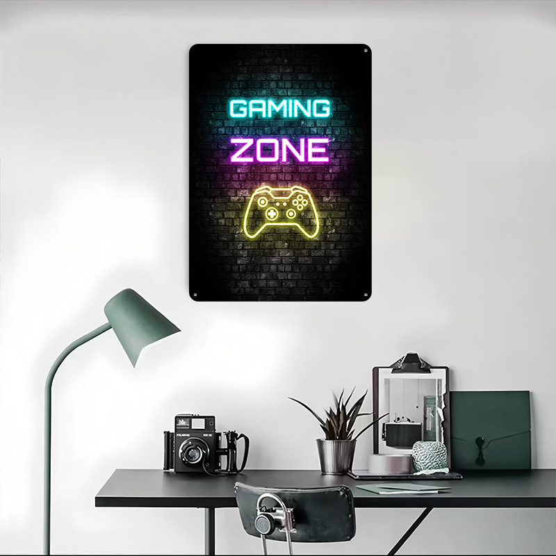 ゲームゾーンネオンサイン、レンガプリントポスター、カスタマイ - Retro Gaming Zone のレビューと価格